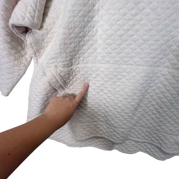 Reserved -3x Duluth Trading Women's Quilted Turtleneck Pullover Beige pink - Picture 6 of 14